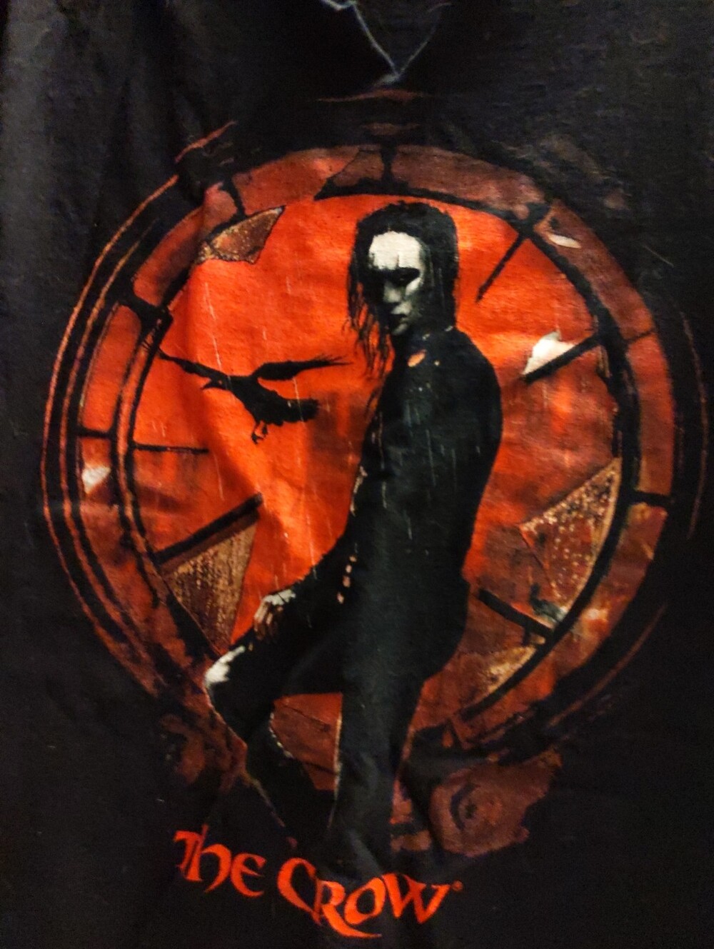 The Crow Red Hot Topic Tee Wide Neck Cotton